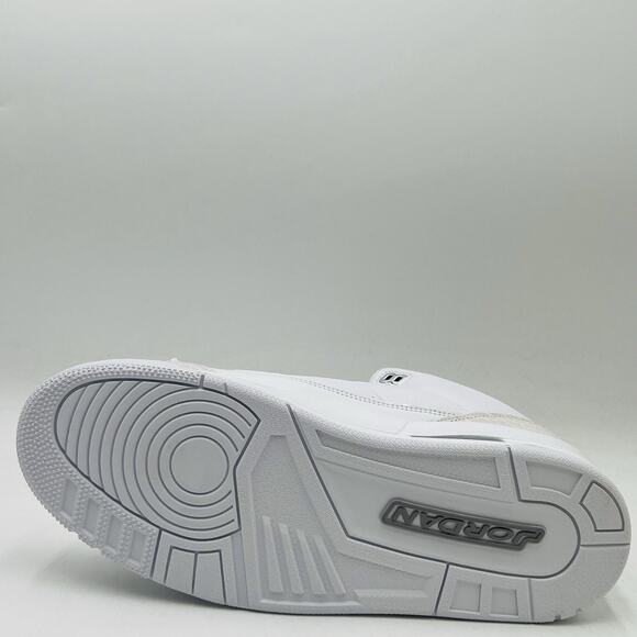 Nike Air Jordan 3 Retro White Silver Sneakers CT8532 111 Men Size 13 NEW main image 5